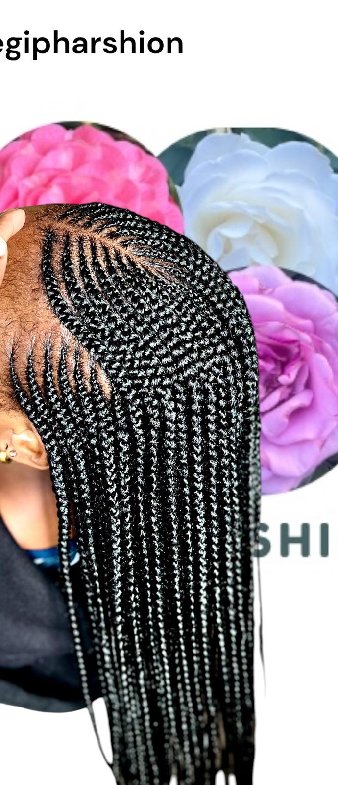 Ghana/Fulani braid cornrows